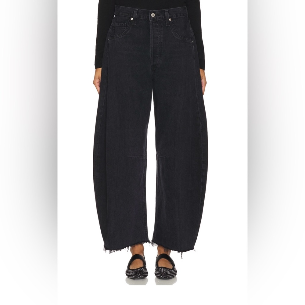 Citizens Of Humanity Black Flare Wide Leg Jeans